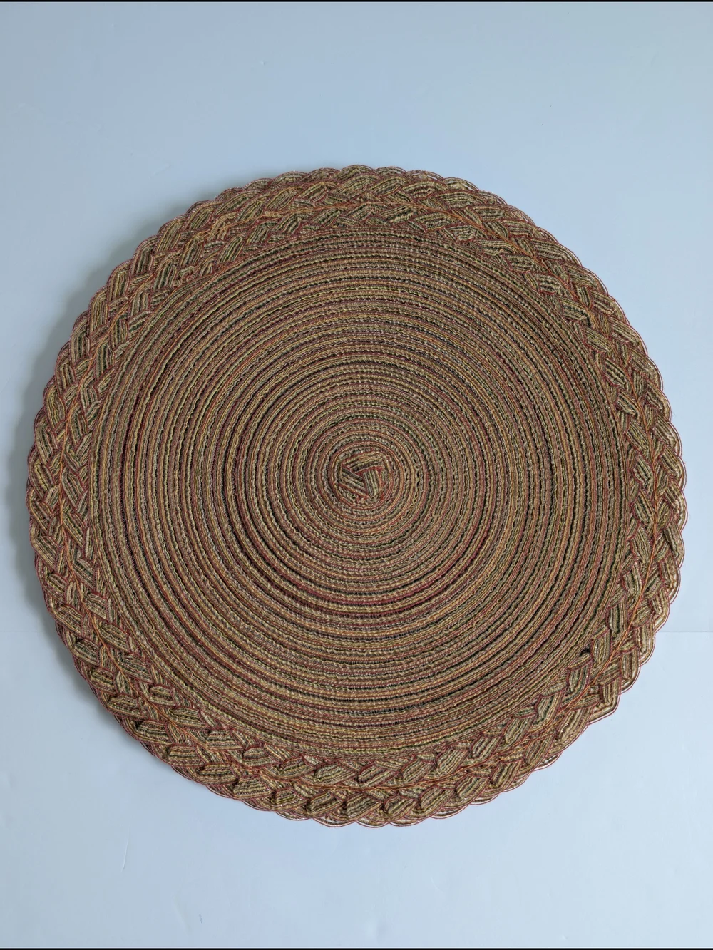 Set of 6 Boho Round Braided Placemats 15
